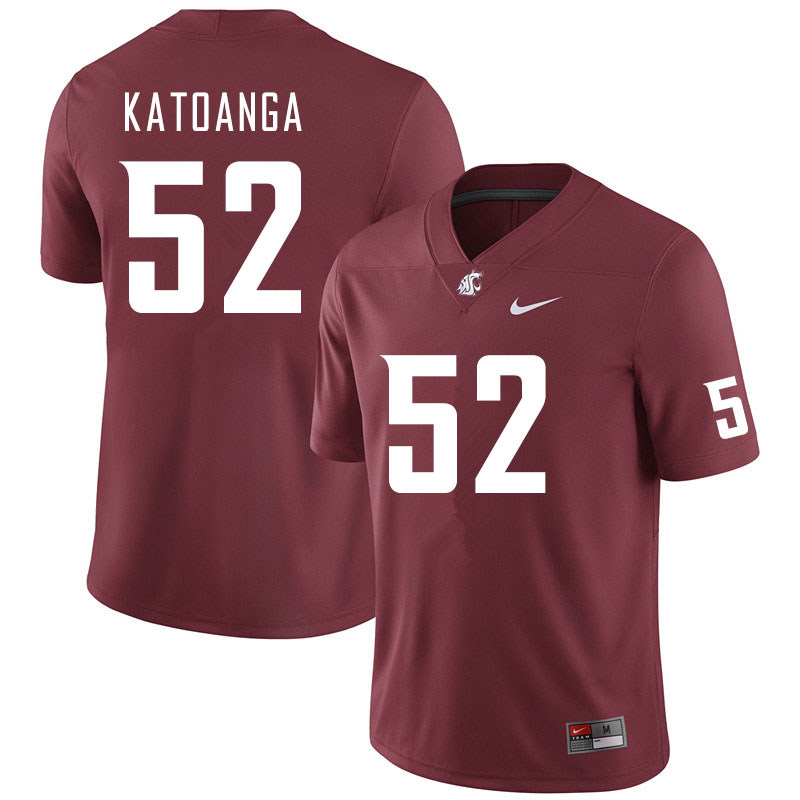 Men #52 Rocky Katoanga Washington State Cougars College Football Jerseys Sale-Crimson - Click Image to Close